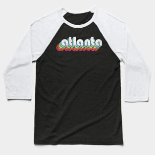 Atlanta, Georgia  // Retro Typography Design Baseball T-Shirt